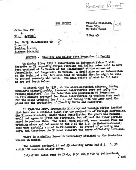 Reeves Report