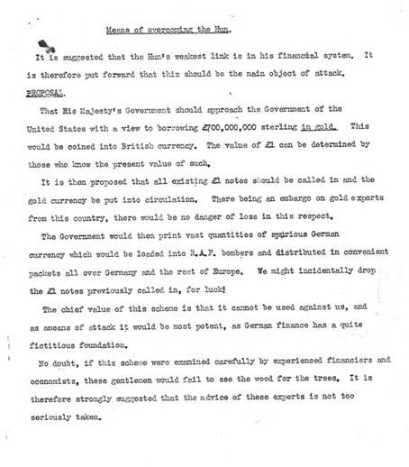 Letter to Capt. Margesson, MP, 5th May 1941 from a Pilot Officer Proposing 