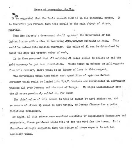Letter to Capt. Margesson, MP, 5th May 1941 from a Pilot Officer Proposing 