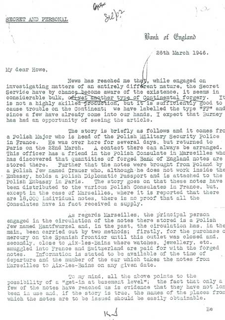 Peppiatt to Howe -- 